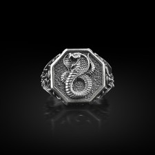 Bague chevalière Cobra en