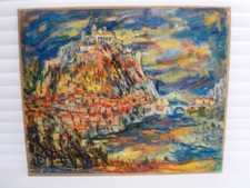 SOURDILLON BERTHE (1895-1976) "GRANDE RIVIÈRE" HUILE EXPRESSIONNISTE -TOILE 1960