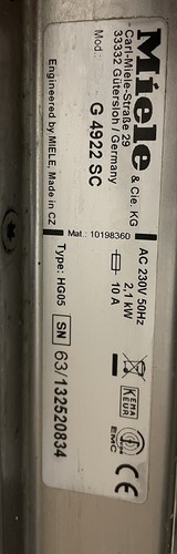 Piece lave vaisselle miele - piece,