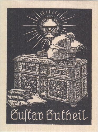 Exlibris livre plaque klischee - livre,