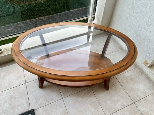 Table basse ovale - en, bois