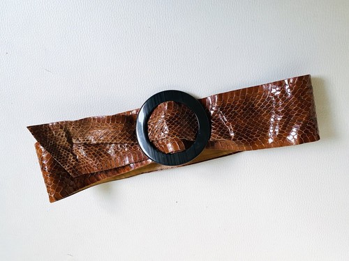 Ceinture cuir serpent - en,