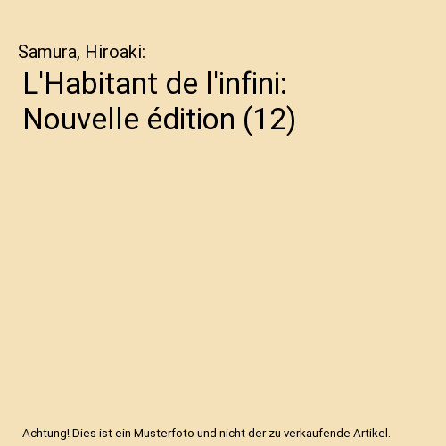 Habitant l infini - l'habitant, de