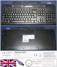 CLAVIER KEYBOARD QWERTY UK PACKARD BELL 6301N, 6960800323, 6960800401 port  PS/2