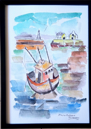 Marine bretagne port - port, art