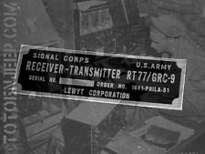 PLATE PLAQUETTE PLAQUE POSTE RADIO GRC9 RT77 COFFRE LEWYT jeep willys us ww2