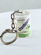 PORTE-CLES - Miniature Yaourt CHAMBOURCY - Vintage 1960s 3D