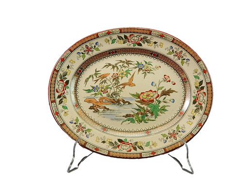 Antique 1880 plateau ovale - antique,