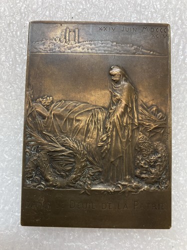 Ancienne plaque médaille - ancienne, mort