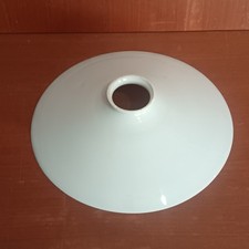 Abat Jour Suspension En Opaline Blanche, Luminaire Plafond Art Déco Rond Blanc