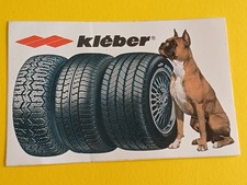 Autocollant sticker vintage original : Chien Boxer Pneus KLEBER (14 x 9 cm)