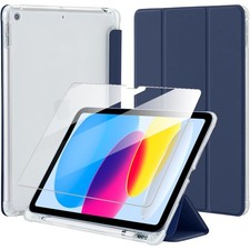 Coque Housse avec Porte-Stylet pour iPad A16 iPad Air 10,9/11/13 + Verre Trempé