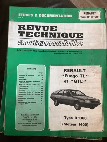 Revue technique automobile rta - automobile,