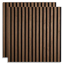 Panneau acoustique 60x60 cm Bois mural Isolation Studio 2 panneaux Homestyle4u