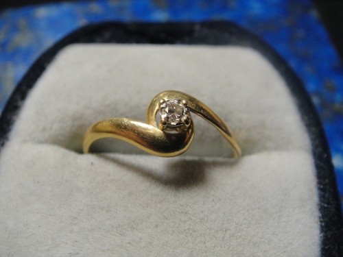 Bague solitaire ancienne - , or