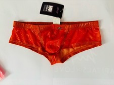 minipant irisé brillant orange sexy Manstore taille S