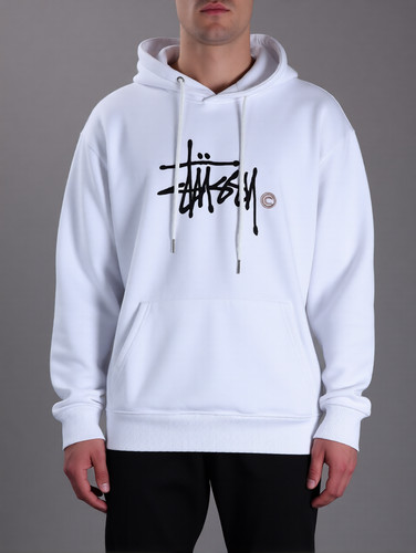 Sweat capuche stussy blanc - capuche,