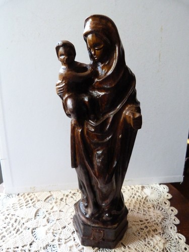 Ancienne sculpture vierge - sculpture,