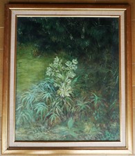 tableau : fleurs du jardin