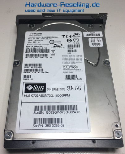 Hitachi ultrastar sun - sun, scsi