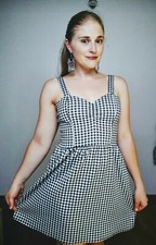 Robe MIM Pin-up Carreaux Vichy Noir Et Blanche 38