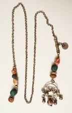 Collier chaine en ARGENT massif bijou ethnique Kabyle ancien silver chain 