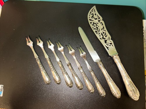 Lot couverts manches - manches, argent