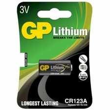 Lot de 2 piles GP Lithium 3V CR123A 