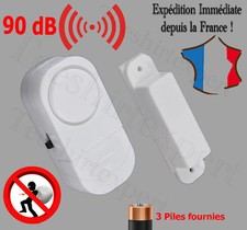 Alarme magnétique sans fil détecteur d'ouverture fenêtre porte 90 dB garage 