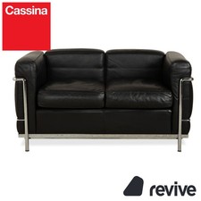 Cassina LC 2 Cuir Canapé Noir