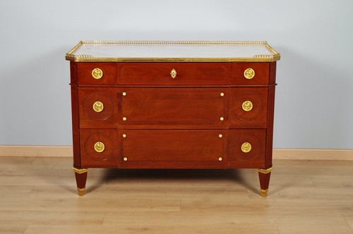 Commode louis xvi - xvi, acajou