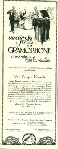Publicité ancienne gramophone