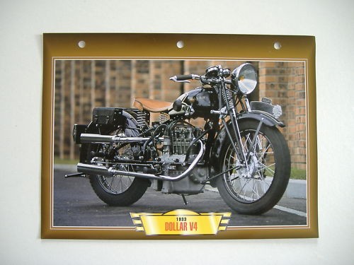 Fiche moto dollar - fiche, 1933