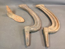 Lot anciennes enclumes de cordonnier forme de chaussure atelier cordonnerie