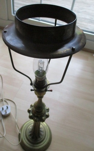 Heavy brass table lamp working - brass,