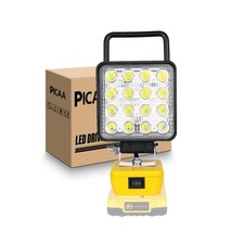 Lampe de Travail LED Sans Fil 48W 4800LM pour Dewalt 18/20 V Projecteur LED P...