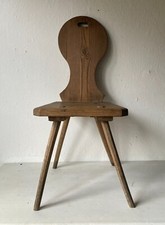 Chaise D'Enfant Antique En Bois Vintage 19E Siècle 71,5 Cm De Haut
