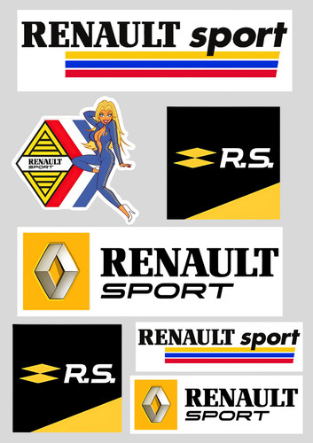 Stickers vinyle renault - 7x,