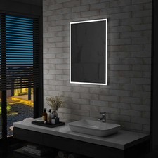 Miroir Mural à LED pour Salle de Bains 60x100 cm Eclairage Intérieur vidaXL