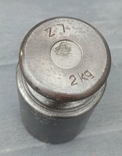 poids 2kg ancien en fonte pour balance