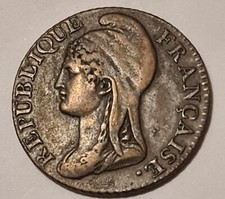  5 centimes l'an 4 A Dupré Petit module SPL pièce de monnaie cuivre