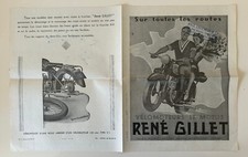 Publicité René Gillet - Sur toutes les routes vélomoteurs et motos René Gillet
