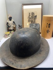 ANCIEN CASQUE DE MINEUR EN CUIR BOUILLI 19 EME