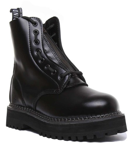 Bottines lacets à zip - lacets, et