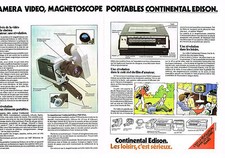 PUBLICITE ADVERTISING 1979 CONTINENTAL EDISON  vidéo magnétoscope (2 pages)