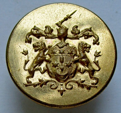Bouton plat métal doré - bouton, en