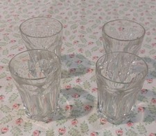 4 verres Gobelet cristal de baccarat modèle  Harcourt H 7,5 cm signé