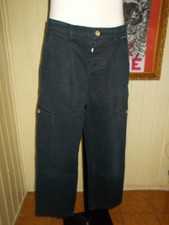 Pantalon droit coton bleu