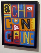 Peinture collage cadre tableau citation affiche Art déco - A chacun sa chacune