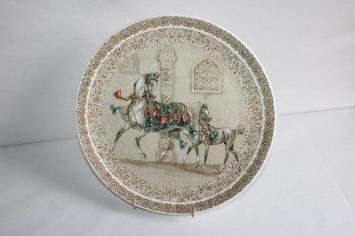 Plat gâteaux faïence - à, en